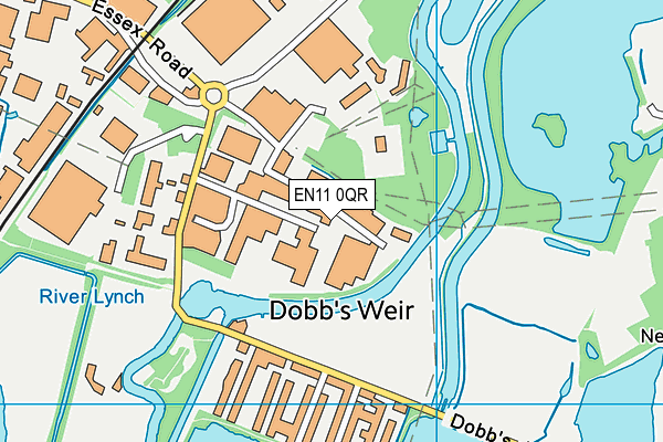 EN11 0QR map - OS VectorMap District (Ordnance Survey)