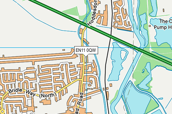 EN11 0QW map - OS VectorMap District (Ordnance Survey)