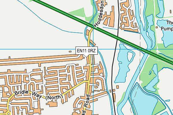 EN11 0RZ map - OS VectorMap District (Ordnance Survey)