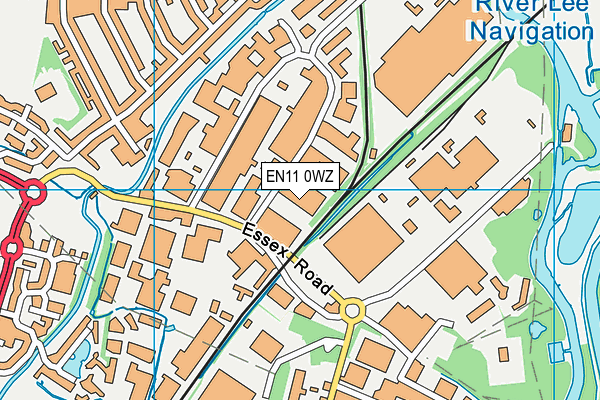 EN11 0WZ map - OS VectorMap District (Ordnance Survey)