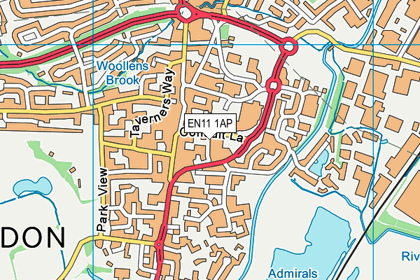 EN11 1AP map - OS VectorMap District (Ordnance Survey)