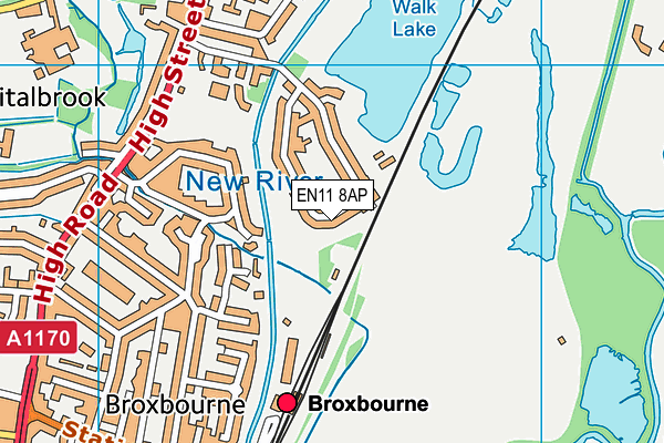 EN11 8AP map - OS VectorMap District (Ordnance Survey)