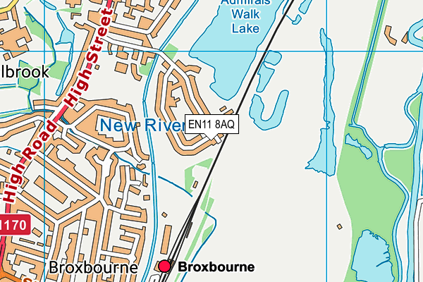 EN11 8AQ map - OS VectorMap District (Ordnance Survey)