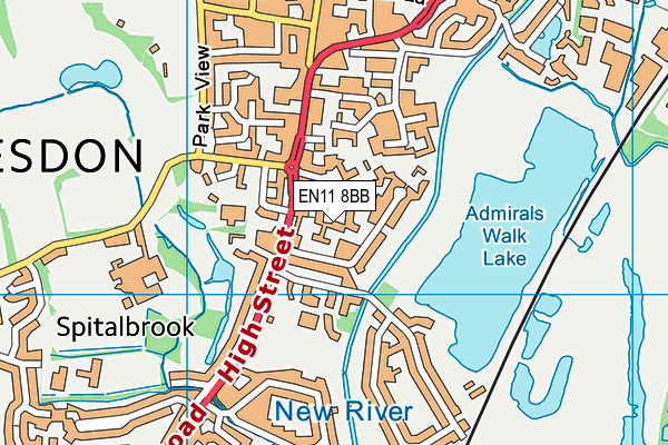 EN11 8BB map - OS VectorMap District (Ordnance Survey)