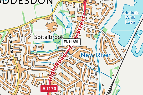 EN11 8BL map - OS VectorMap District (Ordnance Survey)