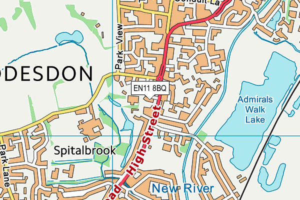 EN11 8BQ map - OS VectorMap District (Ordnance Survey)