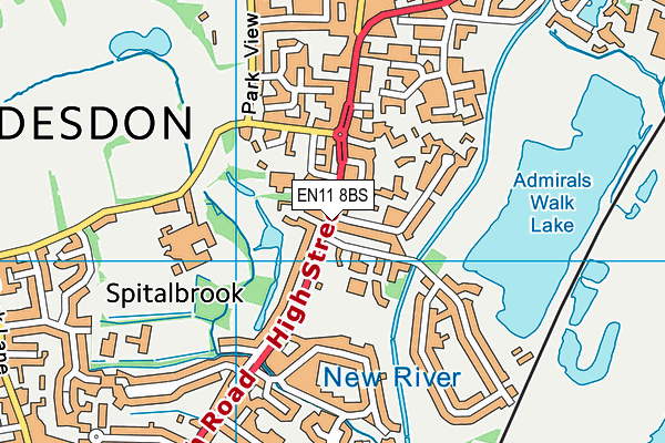 EN11 8BS map - OS VectorMap District (Ordnance Survey)