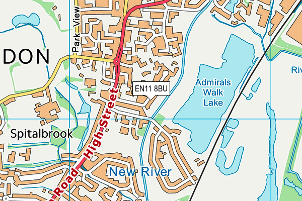 EN11 8BU map - OS VectorMap District (Ordnance Survey)
