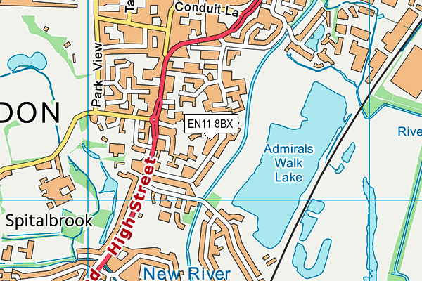 EN11 8BX map - OS VectorMap District (Ordnance Survey)