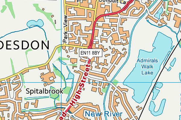 EN11 8BY map - OS VectorMap District (Ordnance Survey)