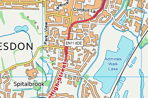 EN11 8DE map - OS VectorMap District (Ordnance Survey)