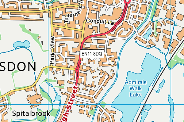 EN11 8DQ map - OS VectorMap District (Ordnance Survey)