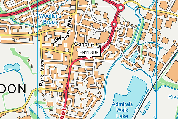 EN11 8DR map - OS VectorMap District (Ordnance Survey)