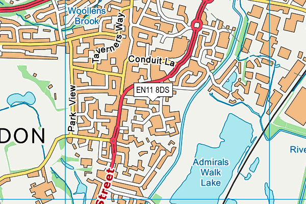 EN11 8DS map - OS VectorMap District (Ordnance Survey)