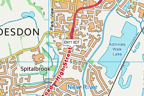 EN11 8DT map - OS VectorMap District (Ordnance Survey)