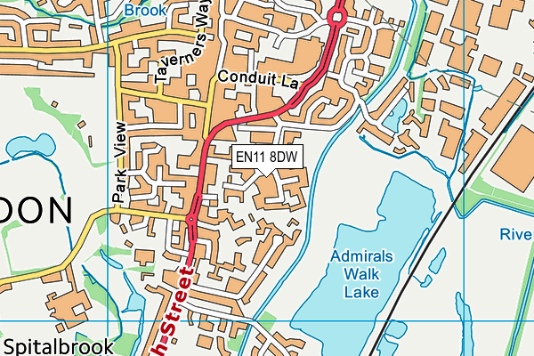 EN11 8DW map - OS VectorMap District (Ordnance Survey)