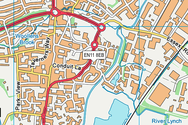 EN11 8EB map - OS VectorMap District (Ordnance Survey)