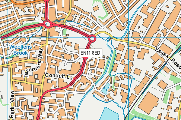 EN11 8ED map - OS VectorMap District (Ordnance Survey)