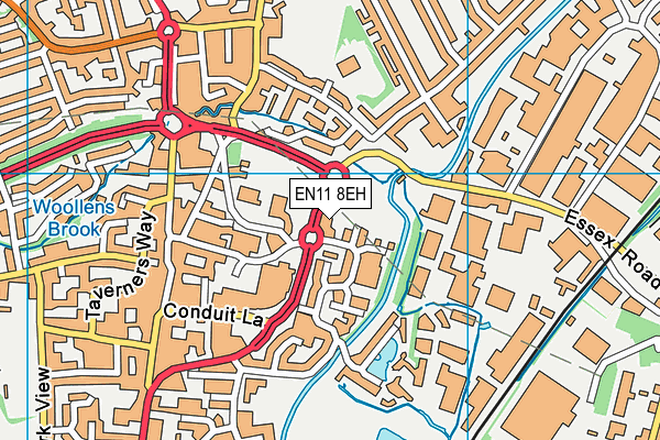 EN11 8EH map - OS VectorMap District (Ordnance Survey)