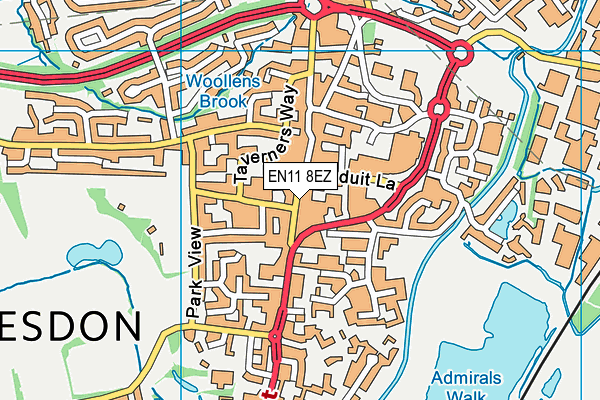 EN11 8EZ map - OS VectorMap District (Ordnance Survey)