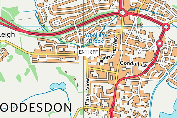 EN11 8FF map - OS VectorMap District (Ordnance Survey)