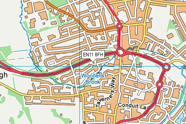 EN11 8FH map - OS VectorMap District (Ordnance Survey)