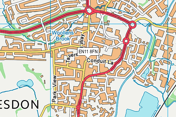 EN11 8FN map - OS VectorMap District (Ordnance Survey)