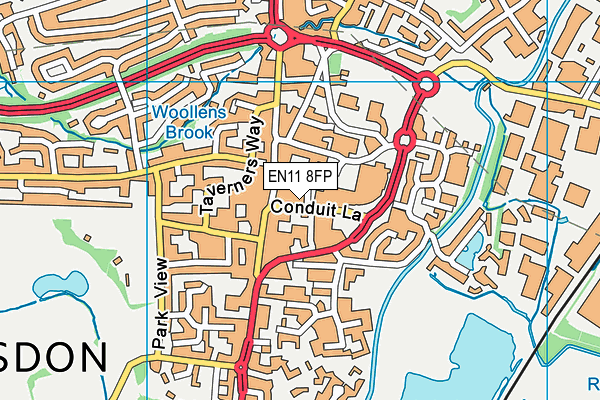 EN11 8FP map - OS VectorMap District (Ordnance Survey)