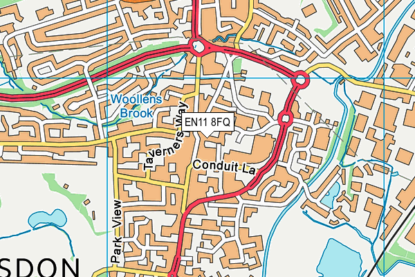 EN11 8FQ map - OS VectorMap District (Ordnance Survey)