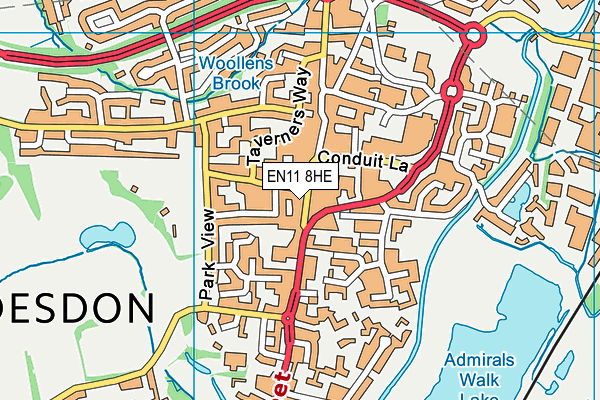 EN11 8HE map - OS VectorMap District (Ordnance Survey)