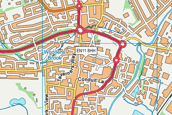 EN11 8HH map - OS VectorMap District (Ordnance Survey)