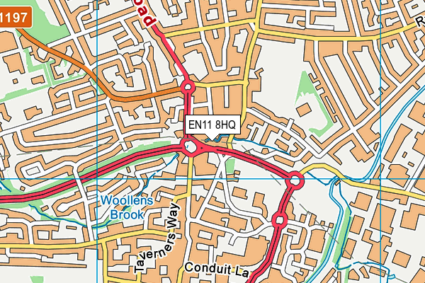 EN11 8HQ map - OS VectorMap District (Ordnance Survey)