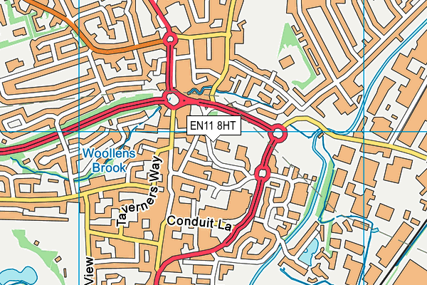 EN11 8HT map - OS VectorMap District (Ordnance Survey)