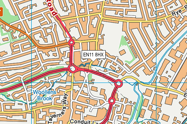 EN11 8HX map - OS VectorMap District (Ordnance Survey)