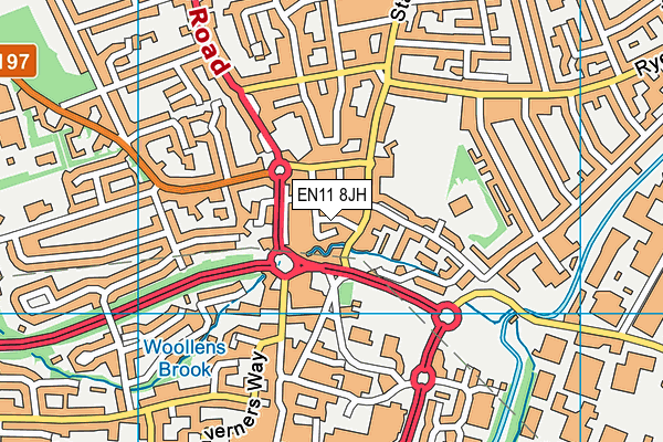 EN11 8JH map - OS VectorMap District (Ordnance Survey)