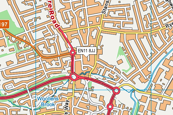 EN11 8JJ map - OS VectorMap District (Ordnance Survey)