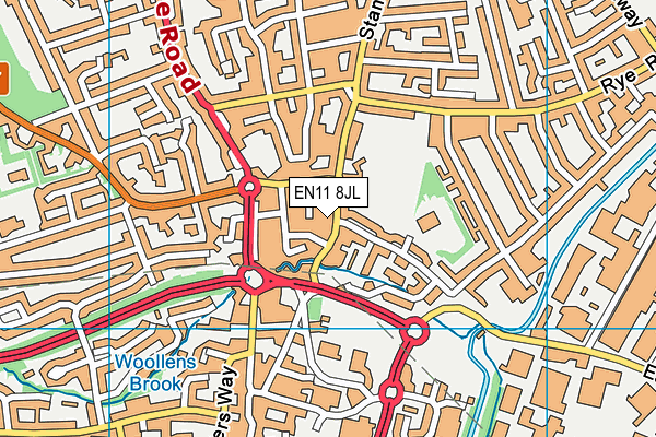 EN11 8JL map - OS VectorMap District (Ordnance Survey)