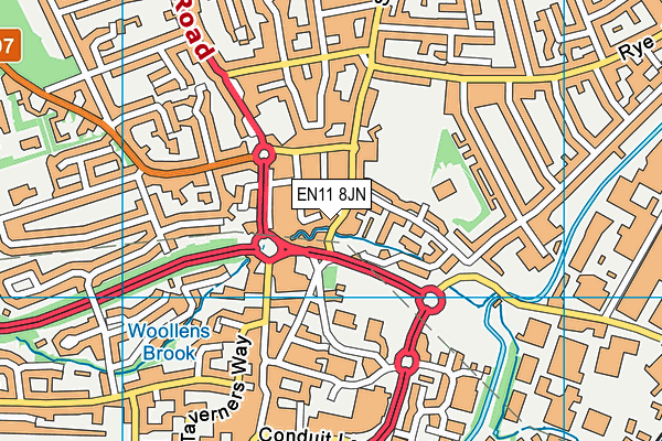 EN11 8JN map - OS VectorMap District (Ordnance Survey)