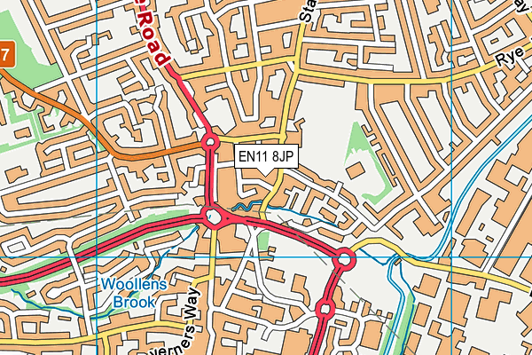 EN11 8JP map - OS VectorMap District (Ordnance Survey)