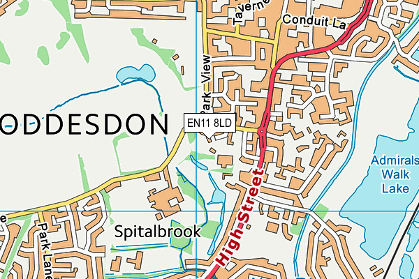 EN11 8LD map - OS VectorMap District (Ordnance Survey)