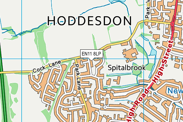 EN11 8LP map - OS VectorMap District (Ordnance Survey)