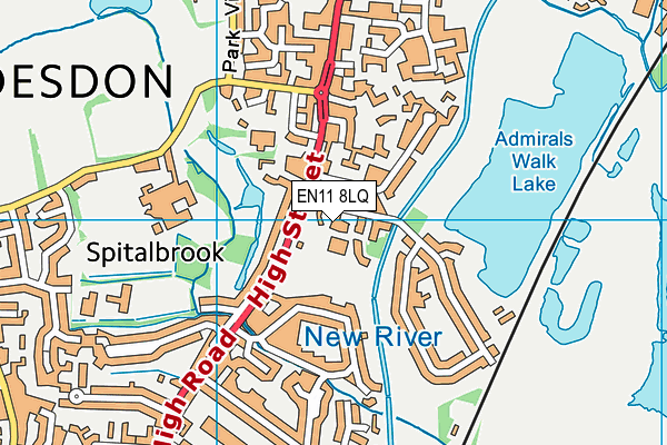 EN11 8LQ map - OS VectorMap District (Ordnance Survey)