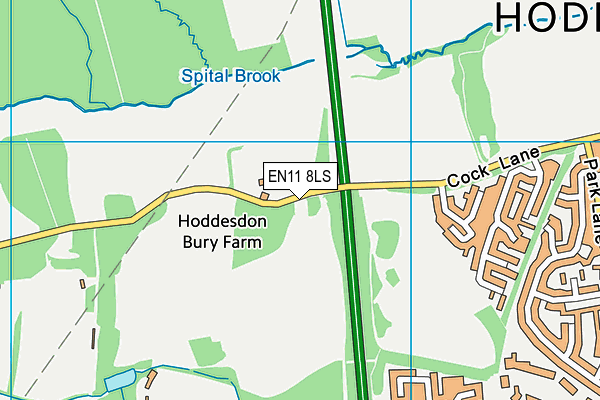 EN11 8LS map - OS VectorMap District (Ordnance Survey)