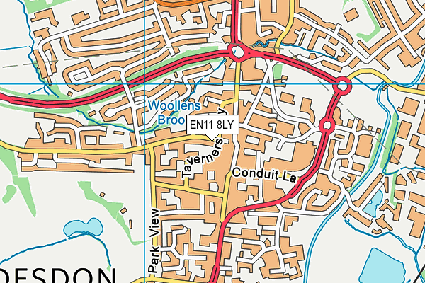 EN11 8LY map - OS VectorMap District (Ordnance Survey)