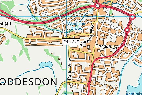 EN11 8NF map - OS VectorMap District (Ordnance Survey)