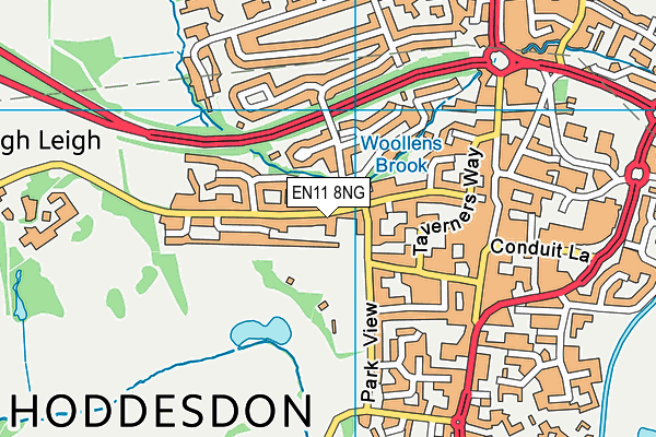 EN11 8NG map - OS VectorMap District (Ordnance Survey)