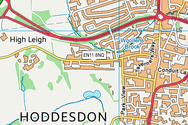 EN11 8NQ map - OS VectorMap District (Ordnance Survey)