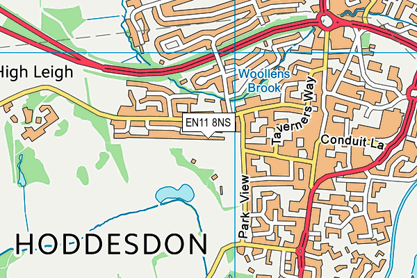 EN11 8NS map - OS VectorMap District (Ordnance Survey)