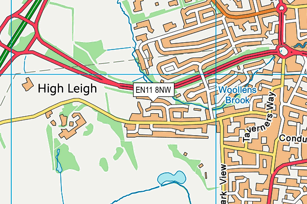 EN11 8NW map - OS VectorMap District (Ordnance Survey)