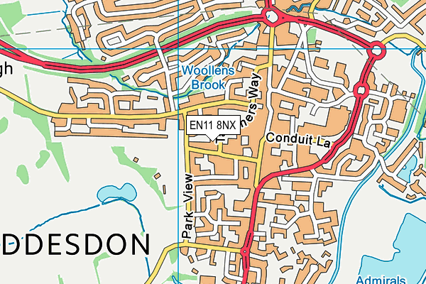 EN11 8NX map - OS VectorMap District (Ordnance Survey)